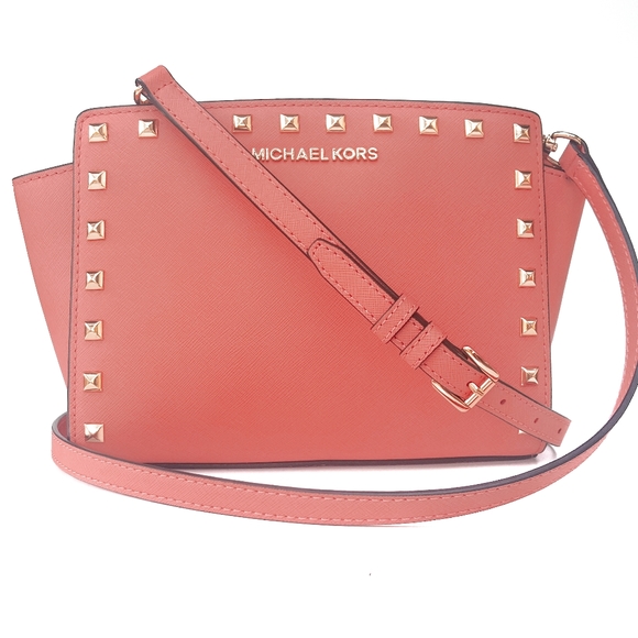 MICHAEL Michael Kors Handbags - Michael Kors Selma Stud Medium Messenger Crossbody